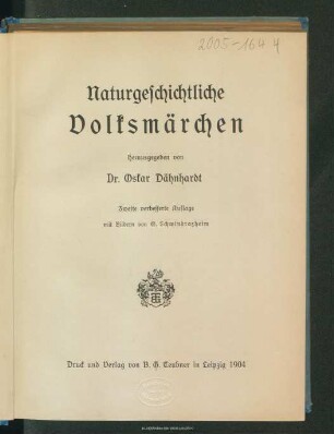 Naturgeschichtliche Volksmärchen