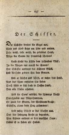 Der Schiffer.