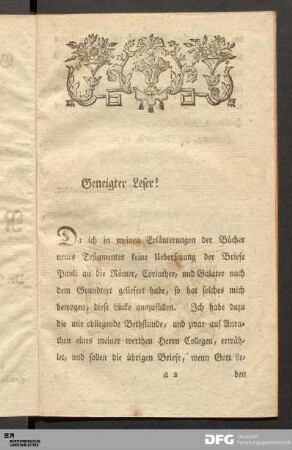 Geneigter Leser!