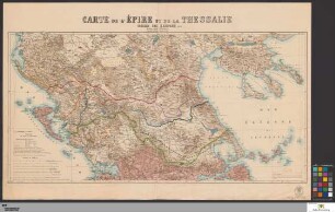 Carte de l'Épire et de la Thessalie