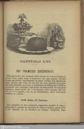 Capitolo LVI. Dei tramessi zuccherati