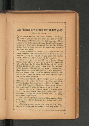 Wie Mariele den lieben Gott suchen ging.