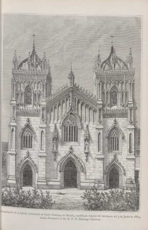 Frontispicio de la Iglesia conventual de Santo Domingo de Manila, ...