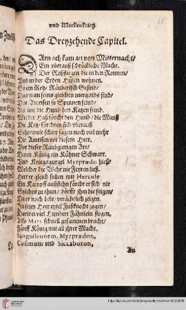 Das Dreyzehende Capitel