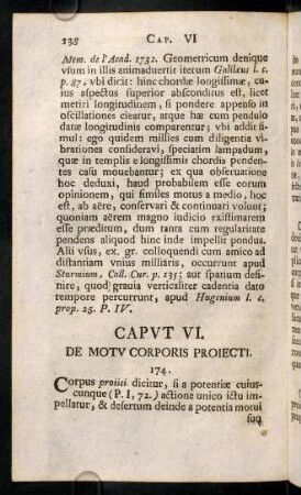 138-159, VI. De motu corporis proiecti