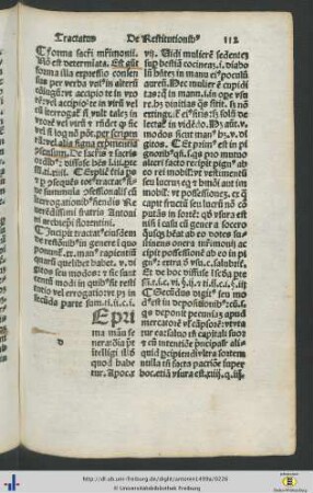 Tractatus de restitutionibus.