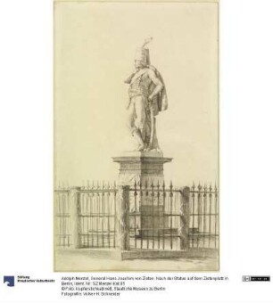 General Hans Joachim von Zieten. Nach der Statue auf dem Zietenplatz in Berlin