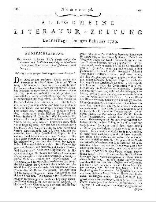 Schöpf, J. D.: Reise durch einige der mittlern und südlichen vereinigten Nordamerikanischen Staaten nach Ostflorida und den Bahamischen Inseln etc. (Beschluß der im vorigen Stück abgebrochenen Recension.)