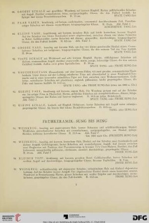 Frühkeramik: Sung bis Ming (Nr. 94-275)