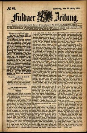 Ausgabe vom Dienstag, den 22. März 1881.