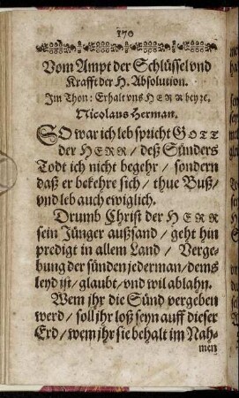 Vom Ampt der Schlüssel und Krafft der H. Absolution.