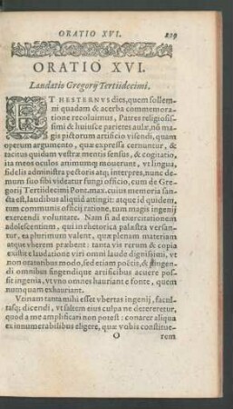 Oratio XVI.