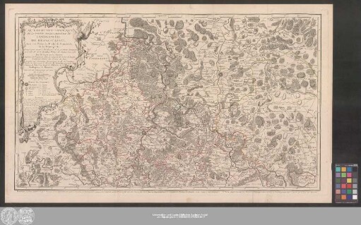 Carte Demi-Topo-Graphique De La Partie Septentrionale Du Landgraviat De Hesse-Cassel, Avec une Partie du Duché de Brunswick, de la Thuringe &c.