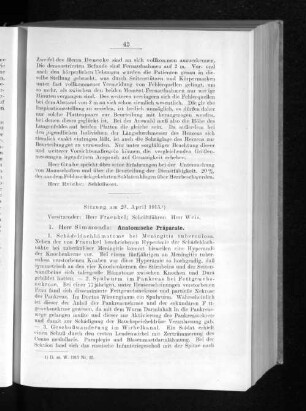 Sitzung am 20. April 1915.