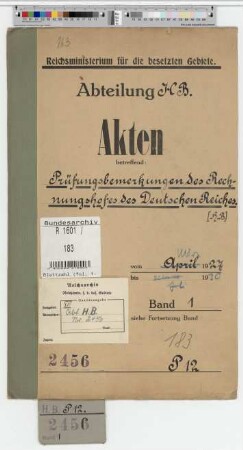 Prüfungsbemerkungen des Rechnungshofes des D. R.