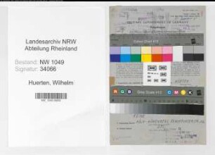 Entnazifizierung Wilhelm Huerten , geb. 10.09.1896 (Bankbeamter)