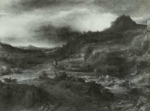 Berglandschaft mit der Wassermühle