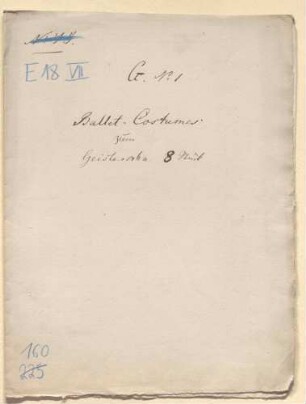 Kostümbilder zu "Geistersohn", Ballett (gezeichnet von Carl Rauscher)