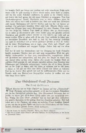 Das Gedichtwerk Ernst Bertrams