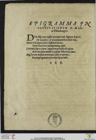 Epigramma