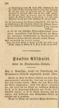 Fünfter Abschnitt. Ueber die Denuncianten-Antheile
