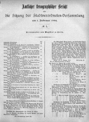 No 5, 1. Februar 1894