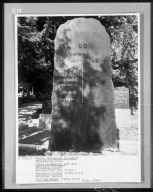 Grabstein von Bernhard Hirsch (gestorben 1913)