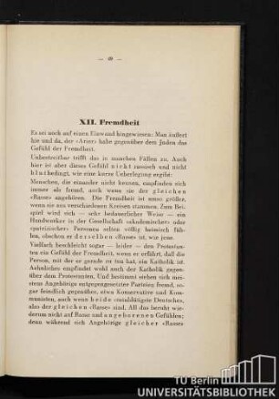 XII. Fremdheit