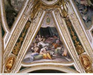 Gewölbedekoration mit Täufer-Zyklus und Tugendpersonifikationen, Geburt des Johannes