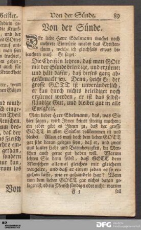 Von der Sünde.