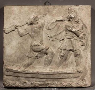 Hagen, mit dem Fährmann kämpfend (Nibelungenlied)