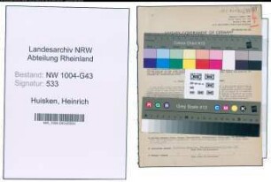 Entnazifizierung Heinrich Huisken , geb. 25.07.1897 ()