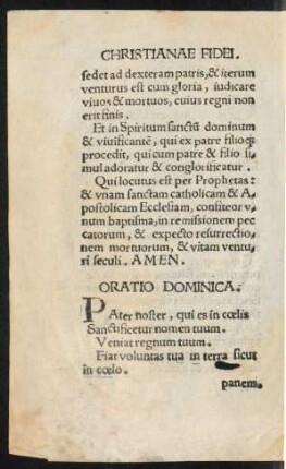 Oratio Dominica.