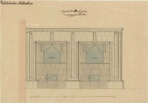 Gärtner, Friedrich von; München; Wittelsbacherpalast - Backofen (Ansicht)