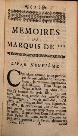 Mémoires Et Avantures D'Un Homme De Qualité, Qui s'est retiré du monde. 4