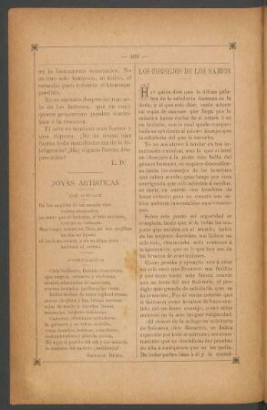 Los consejos de los sabios