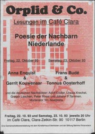 Orplid & Co. Poesie der Nachbarn Niederlande