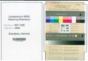 Entnazifizierung Heinrich Soentjens , geb. 25.08.1902 (Milchverteiler)