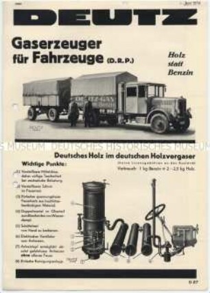 Deutz Gaserzeuger für Fahrzeuge