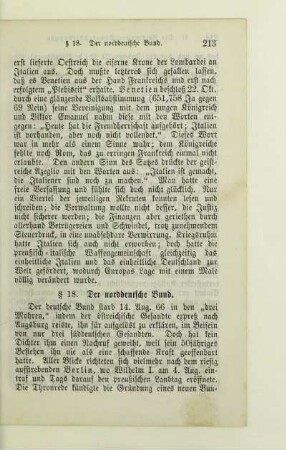 § 18. Der norddeutsche Bund