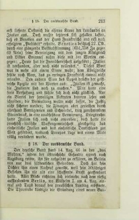 § 18. Der norddeutsche Bund