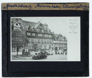 Braunschweig, Eulenspiegel-Brunnen,Braunschweig, Mummehaus,Braunschweig, Bäckerklint,Automodell Horch 830