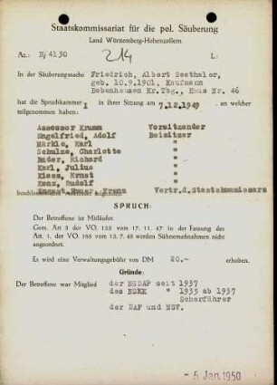 Seethaler, Friedrich Albert