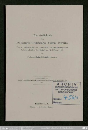 Darwin-Feier