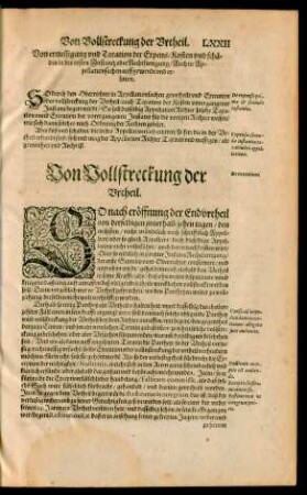 Von Vollstreckung der Urtheil.