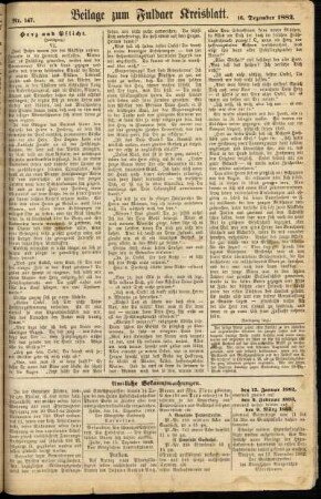 Zweite Ausgabe vom Samstag, den 16. Dezember 1882.