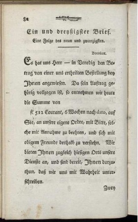 Ein und dreyßigster Brief. - Vierzigster Brief.