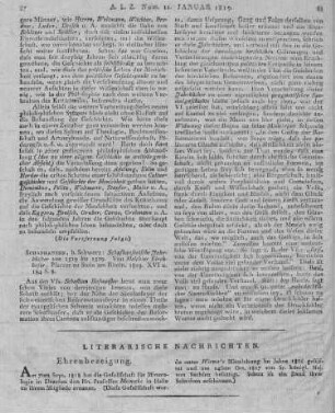 Kirchhofer, M.: Schafhauserische Jahrbücher von 1519-1529 [oder Geschichte der Reformation der Stadt und Landschaft Schafhausen]. Schafhausen: Schwerz 1819