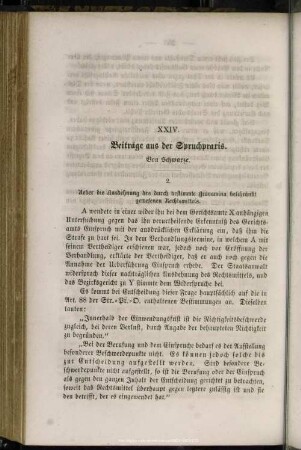 XXIV. Beiträge aus der Spruchpraxis
