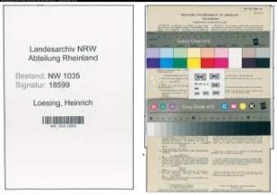 Entnazifizierung Heinrich Loesing , geb. 13.04.1888 (Bergmann)